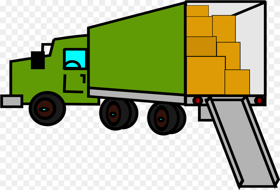 Truck Clipart, Trailer Truck, Transportation, Vehicle, Moving Van Png