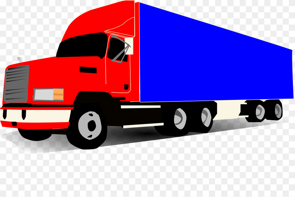 Truck Clipart, Trailer Truck, Transportation, Vehicle, Moving Van Free Png