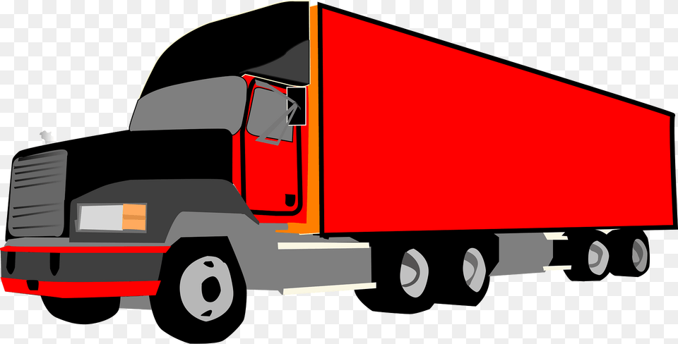 Truck Clipart, Trailer Truck, Transportation, Vehicle, Moving Van Png Image