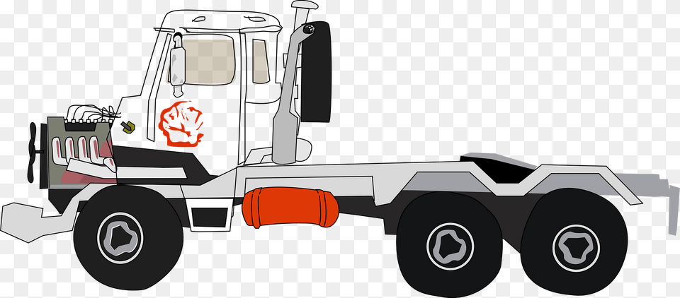 Truck Clipart, Trailer Truck, Vehicle, Transportation, Grass Free Png