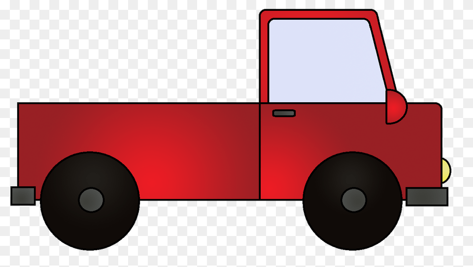 Truck Clipart Bright Red, Vehicle, Transportation, Pickup Truck, Machine Free Png