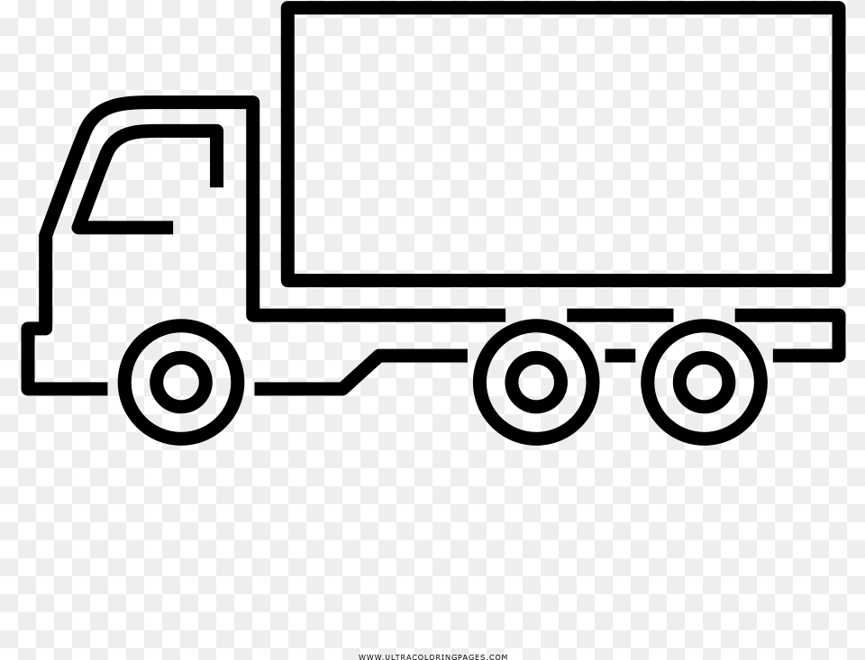 Truck Coloring, Gray Png Image