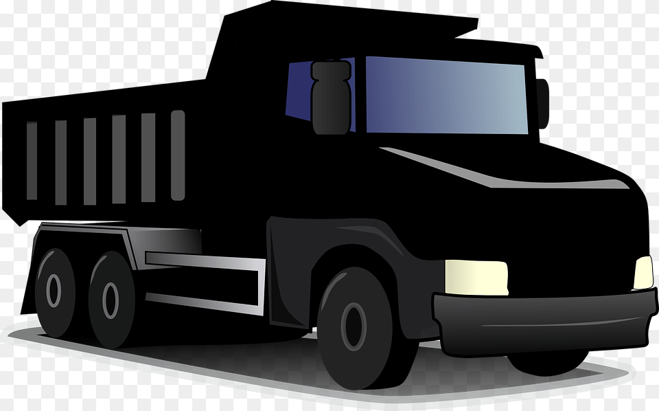 Truck Construction Transportation Dirt Dump Black Dump Truck, Trailer Truck, Vehicle, Machine, Wheel Png Image