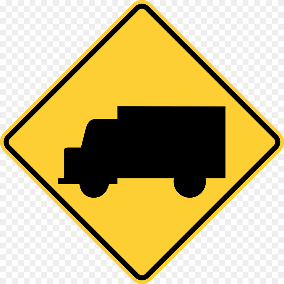 Truck Crossing Clipart, Sign, Symbol, Road Sign, Device Free Transparent Png