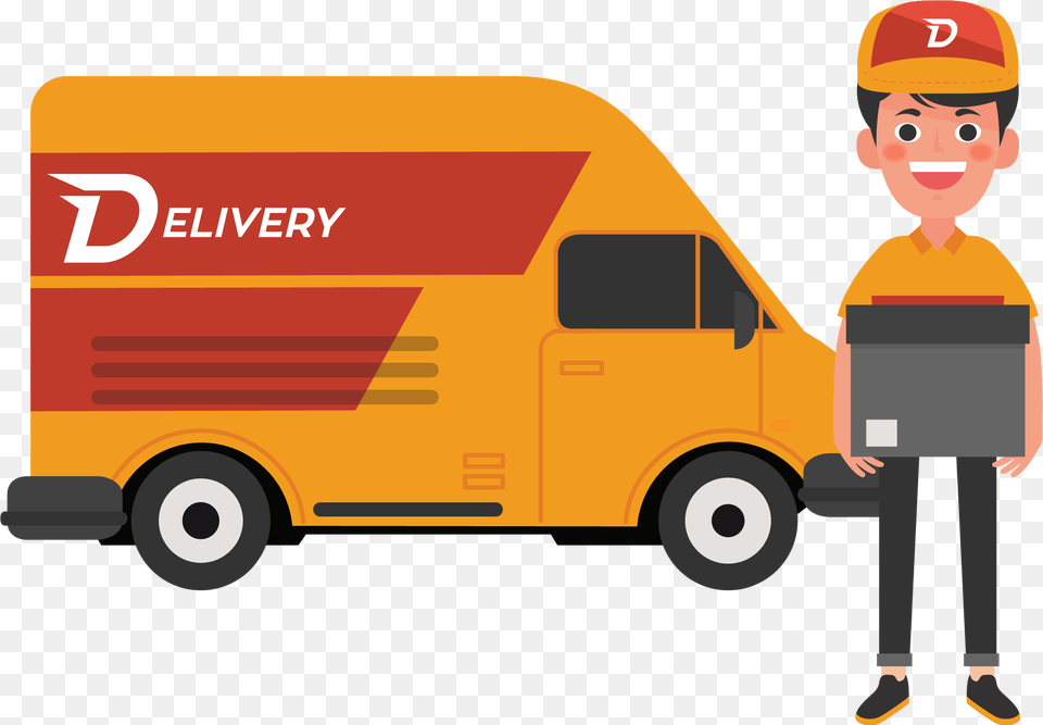 Truck Delivery Vector, Vehicle, Van, Transportation, Moving Van Free Transparent Png