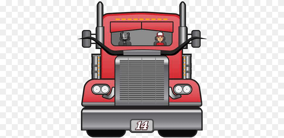 Truck Emoji Car Red America Coche Goclintgo Clintbowyer, Vehicle, Transportation, Trailer Truck, Bumper Free Png Download