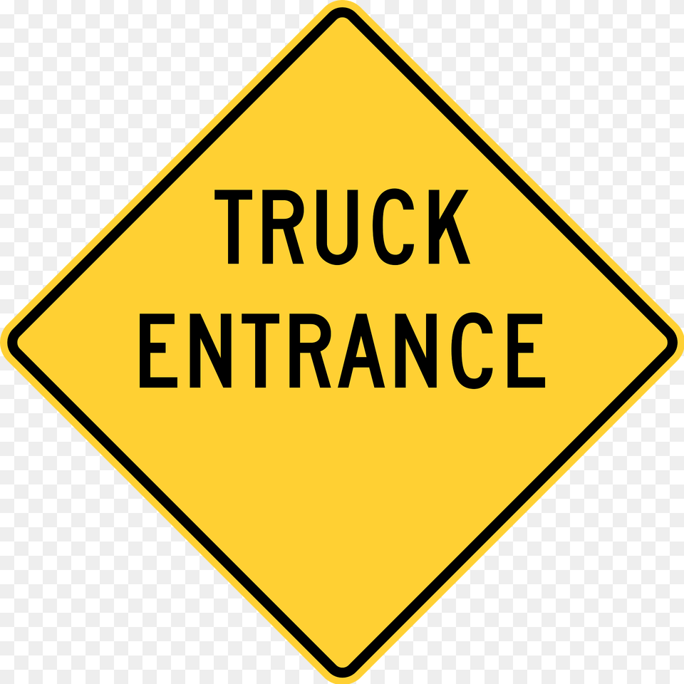 Truck Entrance Delaware And Texas Clipart, Sign, Symbol, Road Sign Free Transparent Png