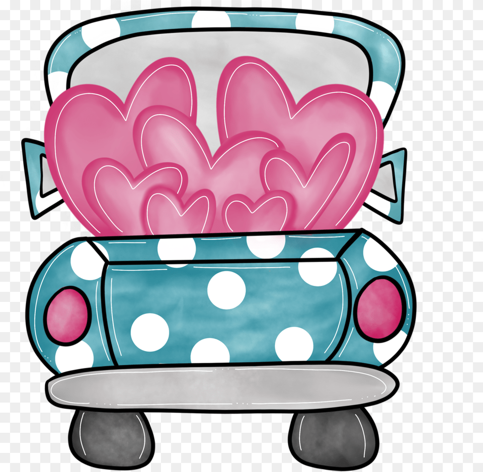 Truck Full Of Love Cookie Cutter T Shirt, Cushion, Home Decor, Pattern Free Png