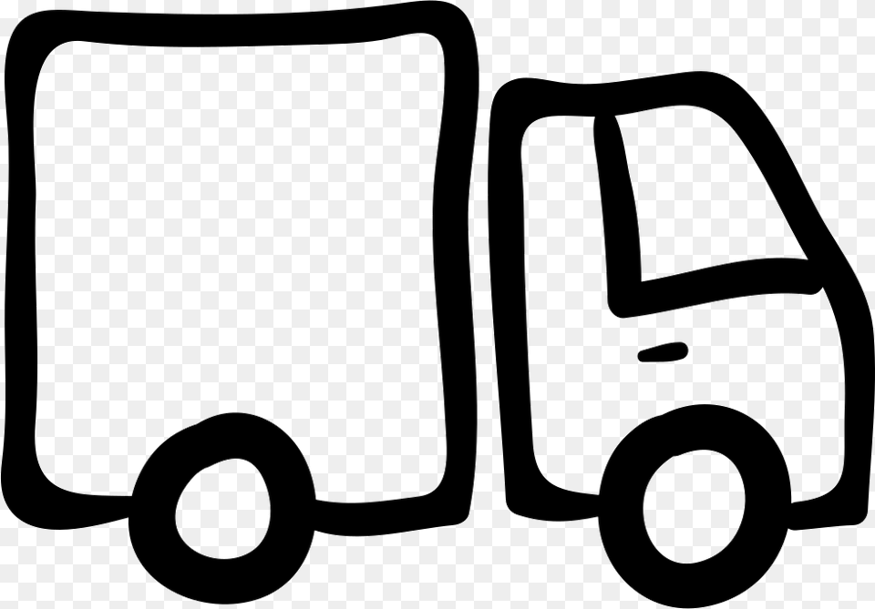Truck Hand Drawn Vehicle With Container Truck, Device, Tool, Plant, Lawn Mower Free Png