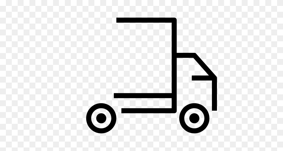 Truck Icon, Gray Free Png