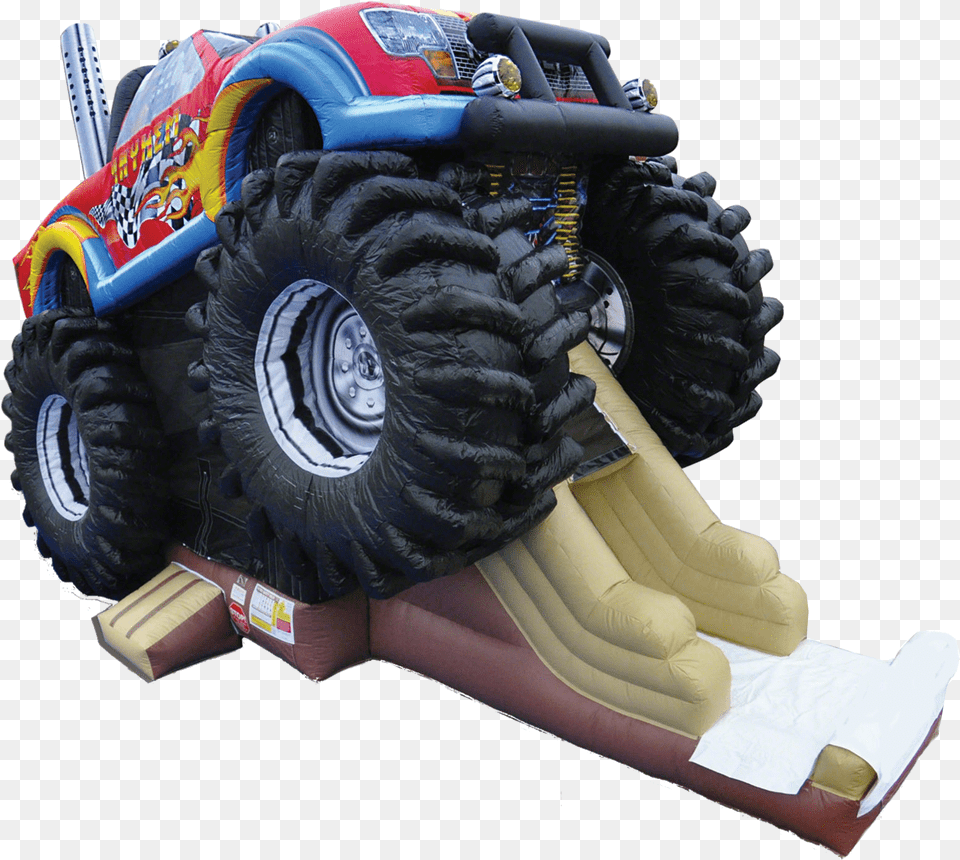 Truck Inflatable Miami Bounce House, Tire, Machine, Wheel Free Png Download
