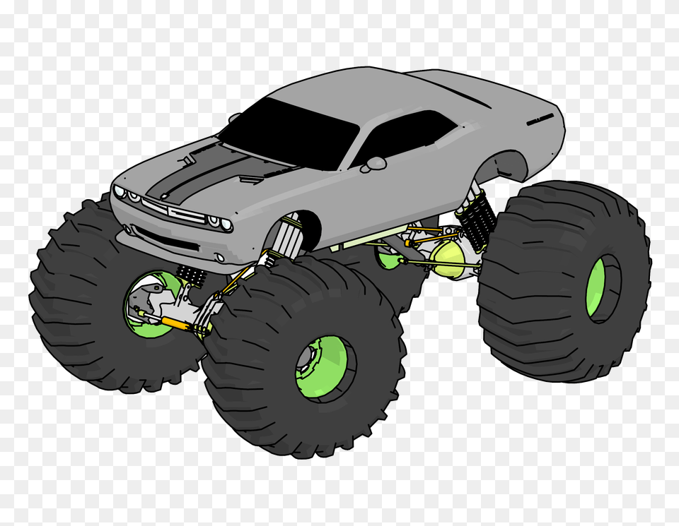 Truck Monster Car Clipart Monster Truck, Wheel, Machine, Vehicle, Transportation Free Png Download