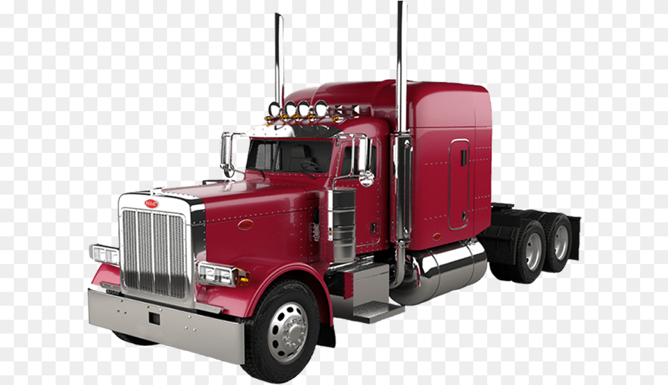 Truck Peterbilt, Trailer Truck, Transportation, Vehicle, Machine Png Image