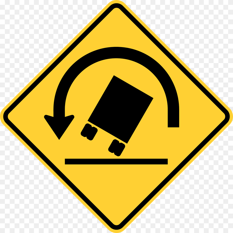 Truck Rollover Warning Clipart, Sign, Symbol, Road Sign Png