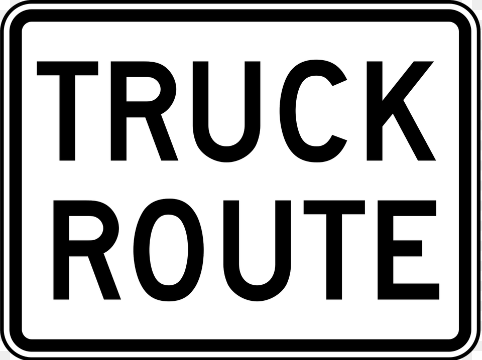 Truck Route Sign Clipart, Symbol, Road Sign Png
