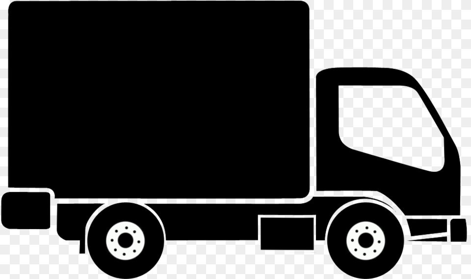 Truck Silhouette Cargo Truck Silhouette, Machine, Spoke Png