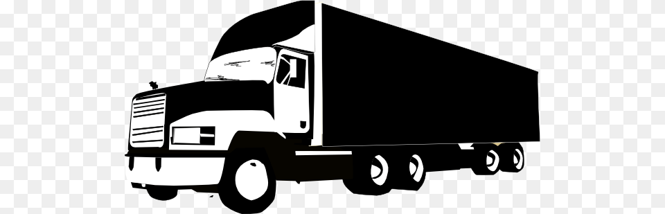 Truck Silhouette Clip Art, Moving Van, Trailer Truck, Transportation, Van Png
