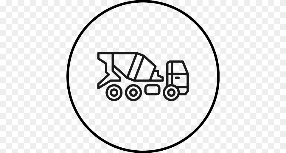 Truck Simplified Icon Concrete Mixer, Disk Png