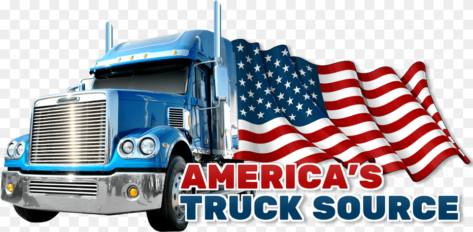 Truck Source American Flag, Trailer Truck, Transportation, Vehicle, American Flag Png Image