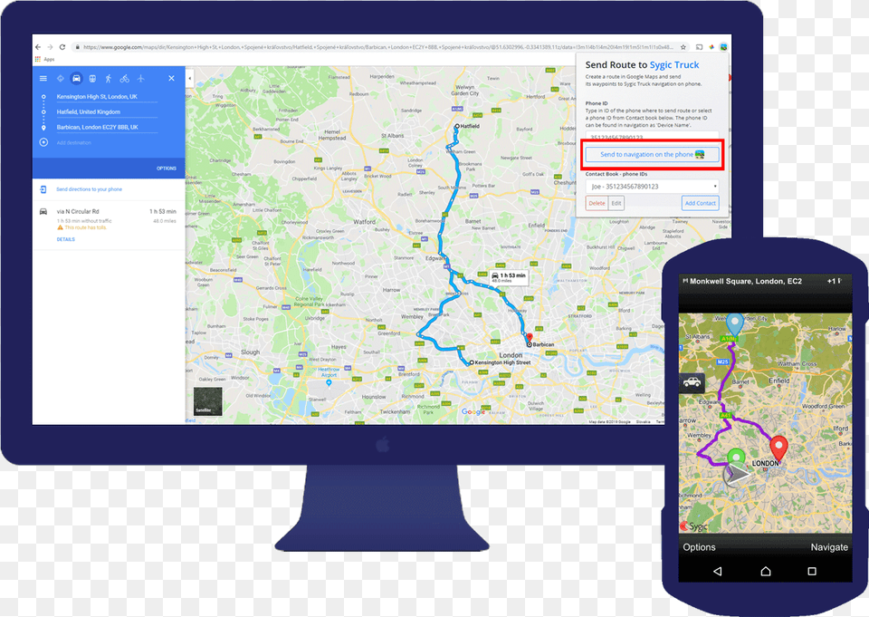 Truck Sygic Bringing Life To Maps App Navigation Google Maps, Electronics, Mobile Phone, Phone, Gps Png