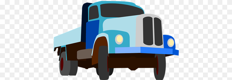 Truck Traffic Cargo Goods Blue Auto Machin Truck, Pickup Truck, Transportation, Vehicle, Trailer Truck Png Image