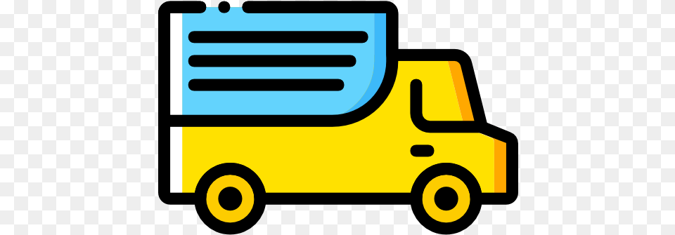 Truck Transport Vehicle Automobile Delivery Cargo Simple Car Outline For Kids, Transportation, Moving Van, Trailer Truck, Van Free Png Download