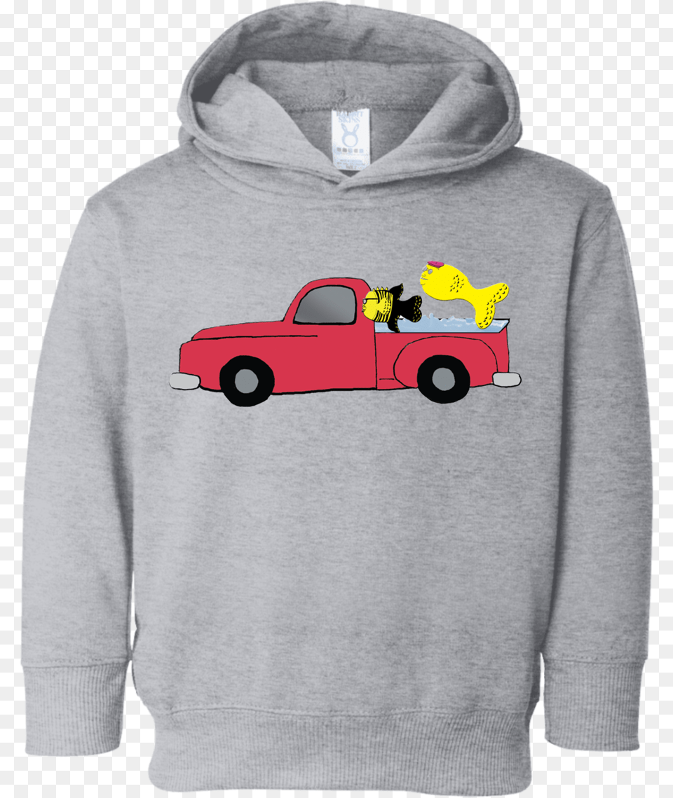 Truck With Fish Toddler Fleece Hoodie Daddy 2 A Princess, Clothing, Sweatshirt, Sweater, Knitwear Png