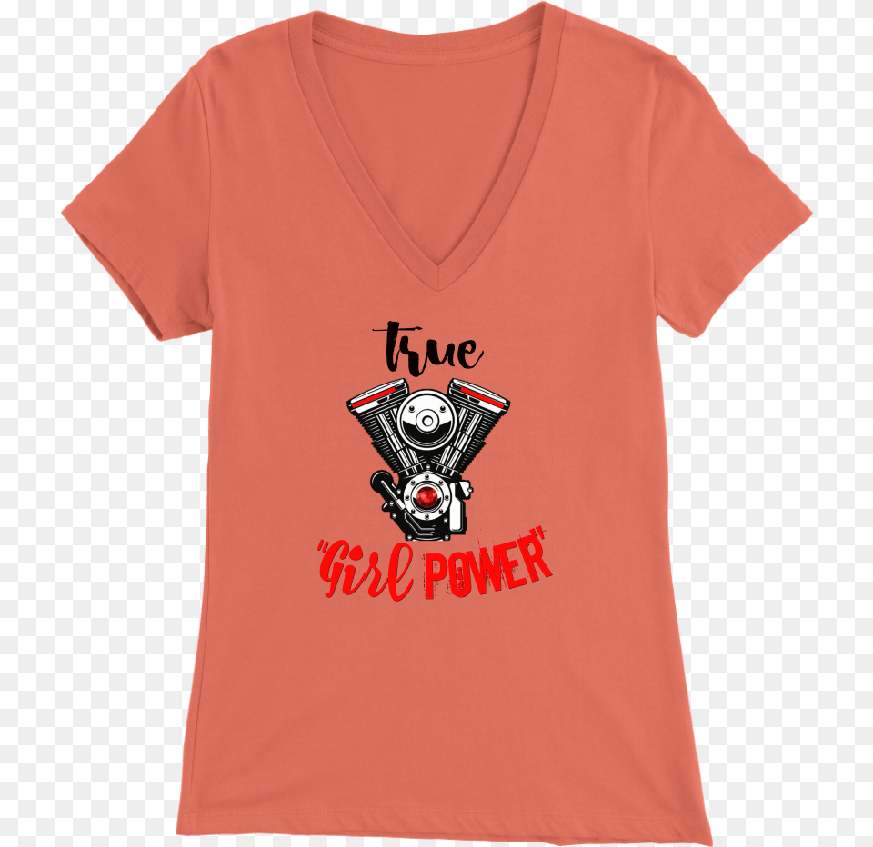 True Girl Power Vtwin Engine T Shirt Shirt, Clothing, T-shirt, Camera, Electronics Free Png Download