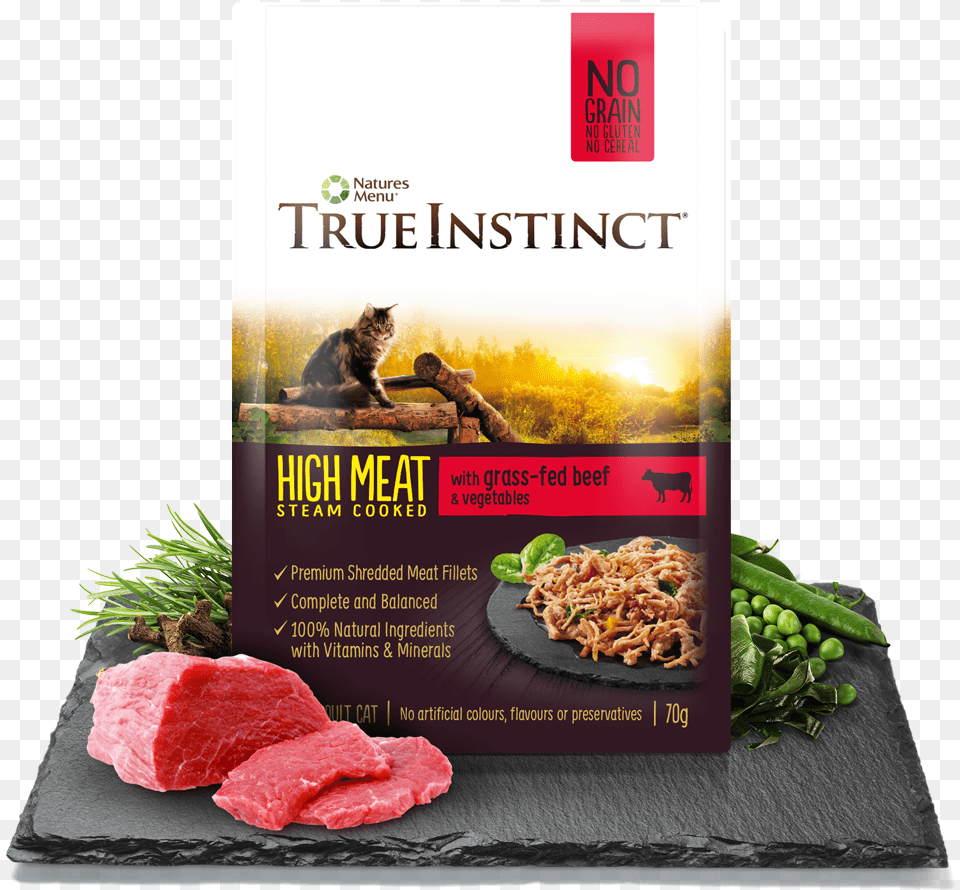 True Instinct High Meat Chicken Fillet With Grass Fed True Instinct High Meat Small Dogs, Advertisement, Poster, Pork, Food Free Png Download