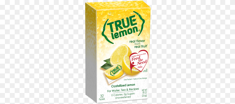 True Lemon 32ct Box True Lemon Packets, Citrus Fruit, Food, Fruit, Plant Png Image