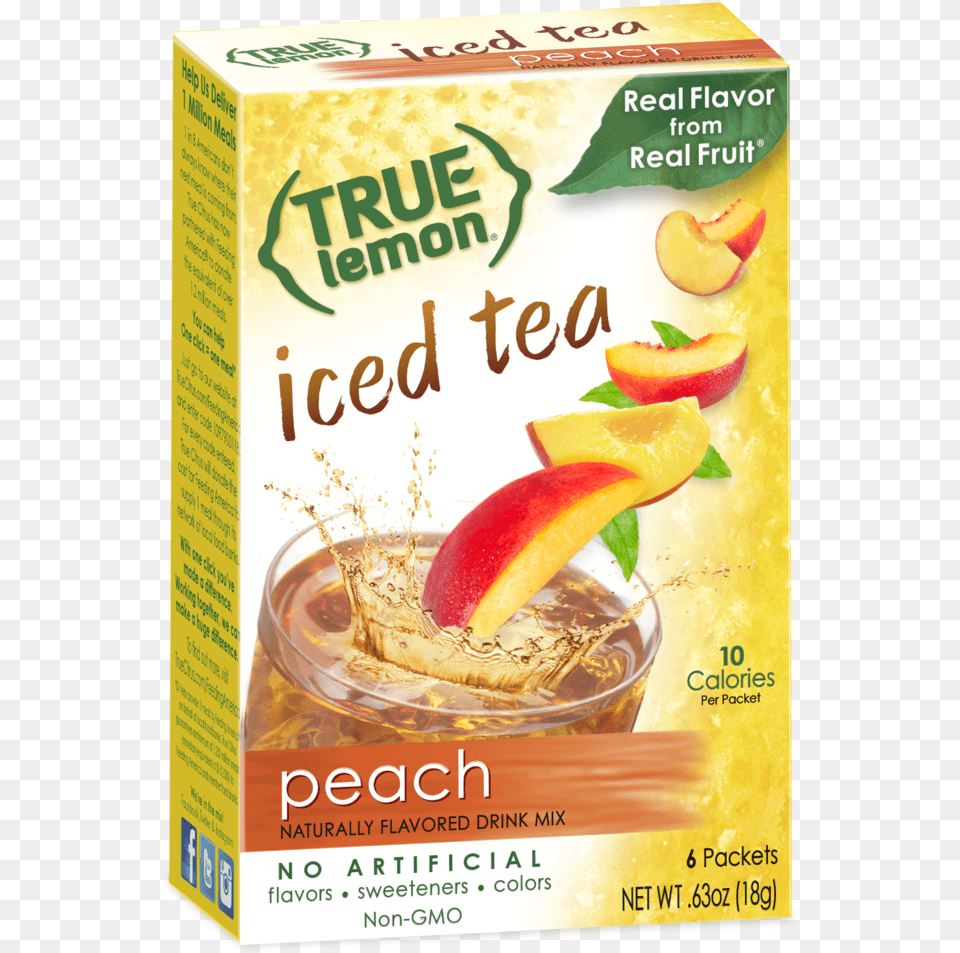 True Lemon Peach Iced Tea, Food, Fruit, Plant, Produce Png