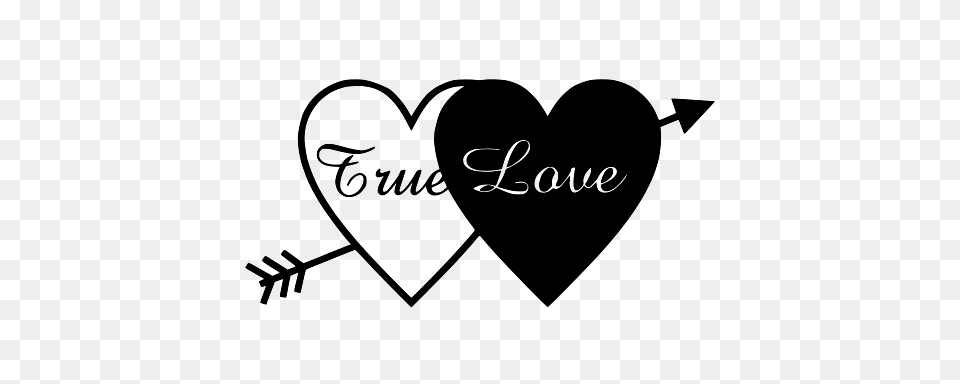 True Love Two Hearts And Arrow, Heart Png Image