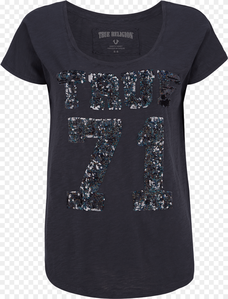 True Religion Shirt Mit Logo Aus Paillettenbesatz In Blouse, Clothing, T-shirt Free Transparent Png