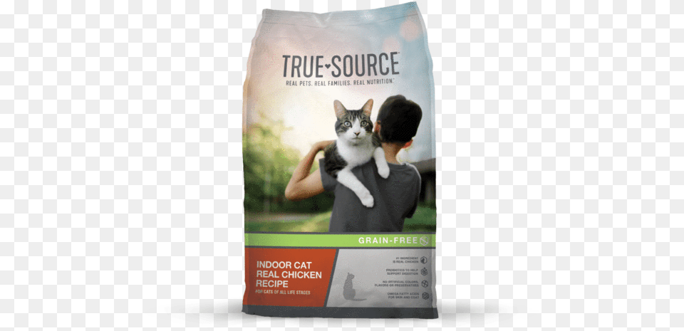 True Source Grain Indoor Cat Real Chicken Recipe, Advertisement, Poster, Animal, Mammal Free Png