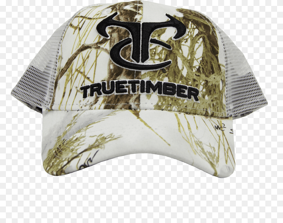 Truetimber Logo Mc2 Snow Hat W White Mesh Snap Back Hat, Baseball Cap, Cap, Clothing Png