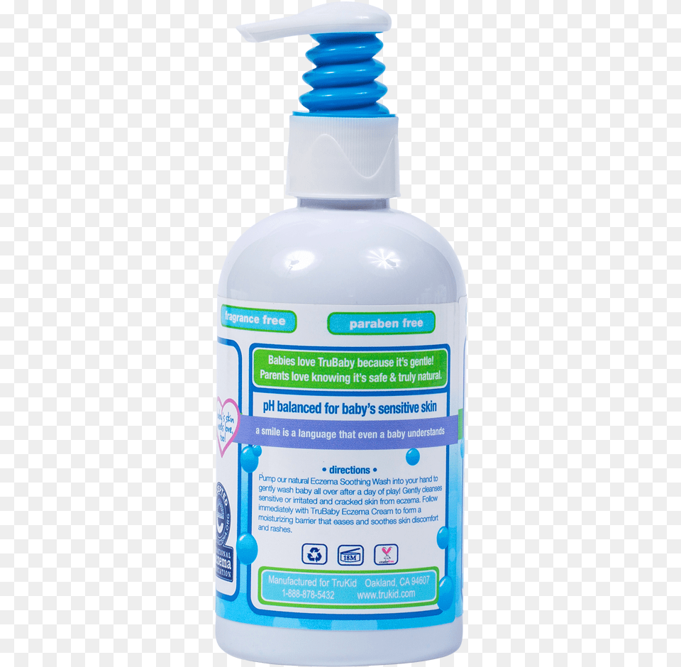 Trukid Trubaby Eczema Soothing Hair And Body Wash Trukid, Bottle, Lotion, Toothpaste, Cosmetics Png