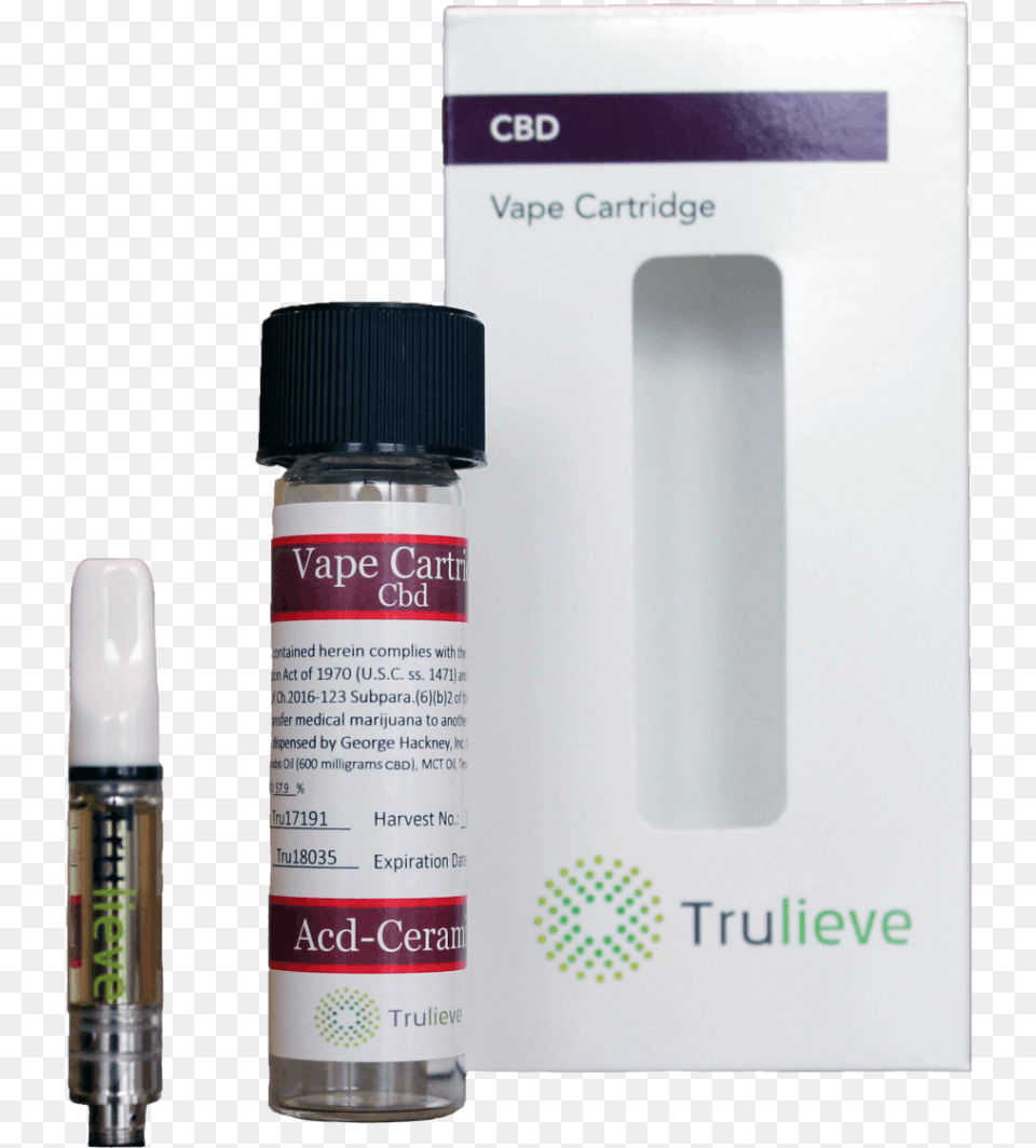 Trulieve Vape Cartridge, Bottle, Cosmetics, Perfume Free Png Download