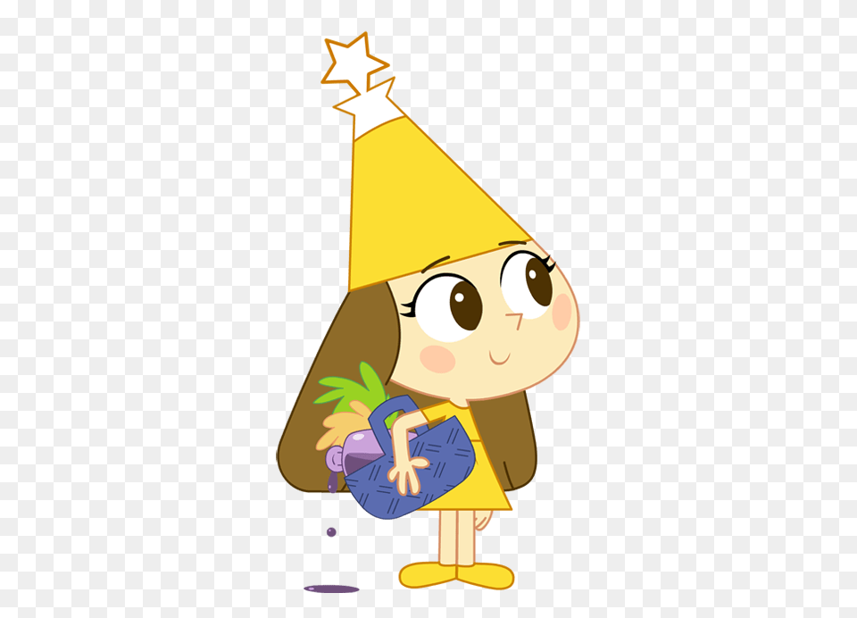 Trulli Tales Character Stella Holding Bag, Clothing, Hat Png