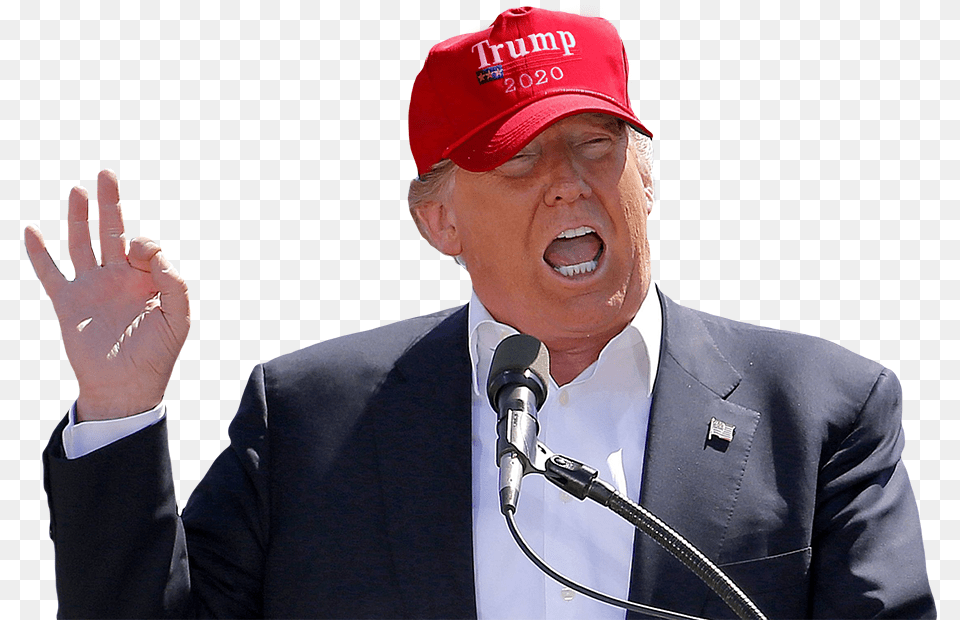Trump 2020 Hat New, Microphone, Electrical Device, Crowd, Clothing Free Png Download