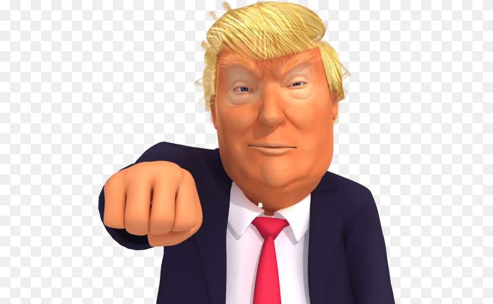 Trump Caricature, Accessories, Tie, Person, Hand Free Transparent Png