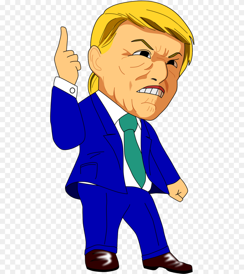 Trump Cartoon, Finger, Body Part, Person, Hand Free Png