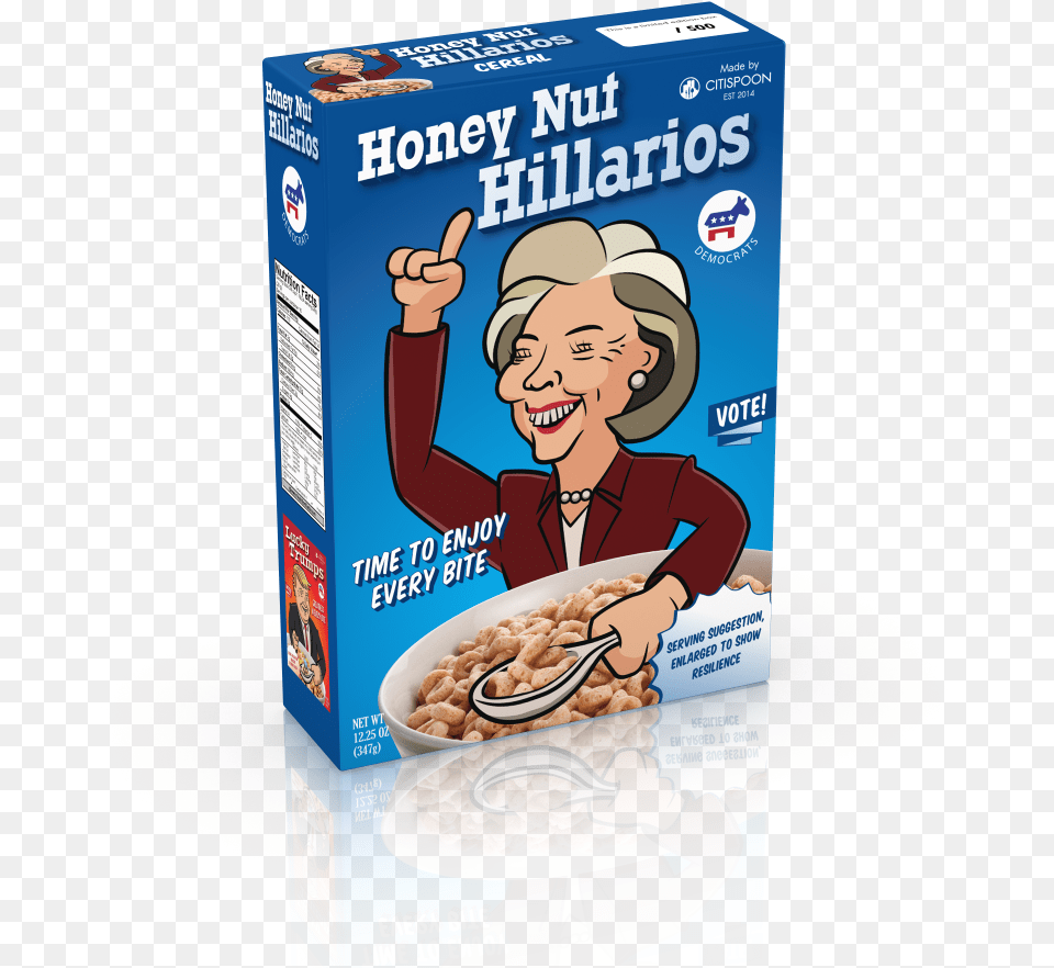 Trump Cereal Box Download Breakfast Cereal, Person, Snack, Food, Produce Png Image