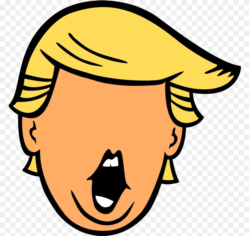 Trump Clipart Black And White, Person, Head, Face Png Image