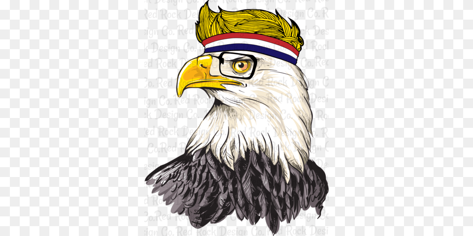 Trump Eagle With Hair Illustration Of A Bald Eagle, Animal, Beak, Bird, Person Png