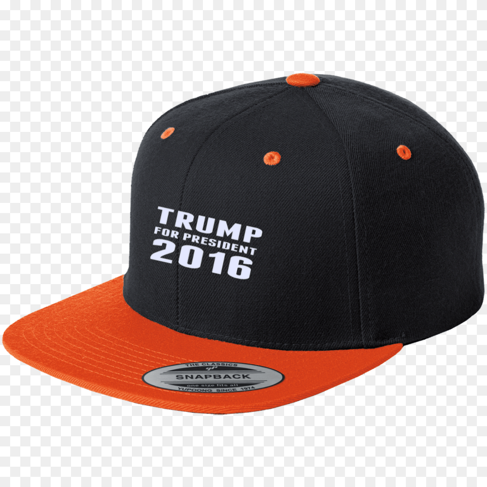 Trump Flat Bill High Profile Snapback Hat Hats, Baseball Cap, Cap, Clothing Free Transparent Png