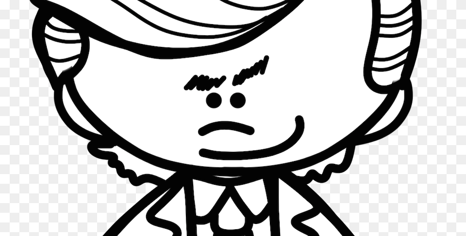 Trump Graphic, Stencil, Head, Person, Adult Free Png