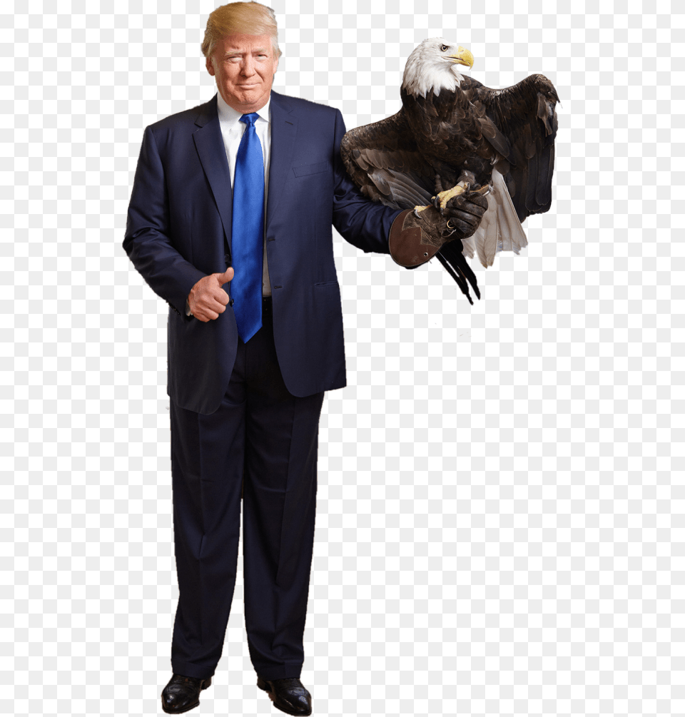 Trump Holding An Eagle, Animal, Bird, Formal Wear, Suit Free Transparent Png
