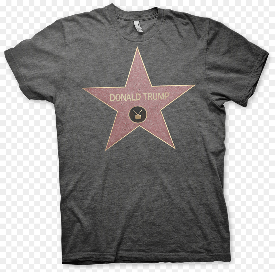 Trump Hollywood Star T Shirt, Clothing, T-shirt, Star Symbol, Symbol Png Image