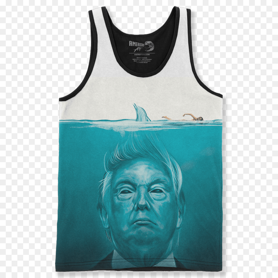 Trump Jaws American Af, Clothing, Tank Top, Face, Head Png Image