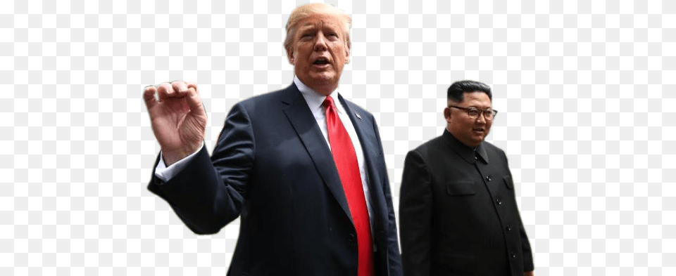 Trump Kim Jong Un Transparent, Clothing, Person, People, Blazer Free Png Download